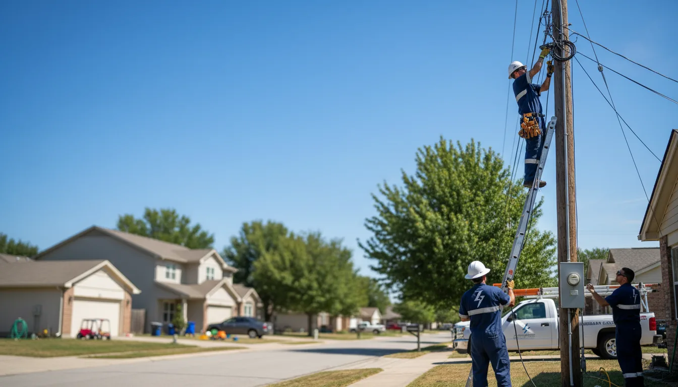 Residential electrician providing installation services in Gordonville, TX